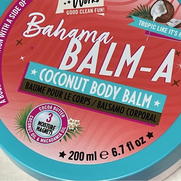 DIRTY WORKS Bahama Balm-A Coconut Body Balm 6.7 fl oz - NEW lotion - Picture 3 of 5